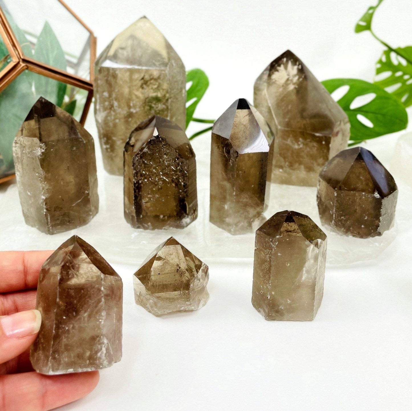Crystal Smokey Quartz Polished Point Natural Stone Brazil
