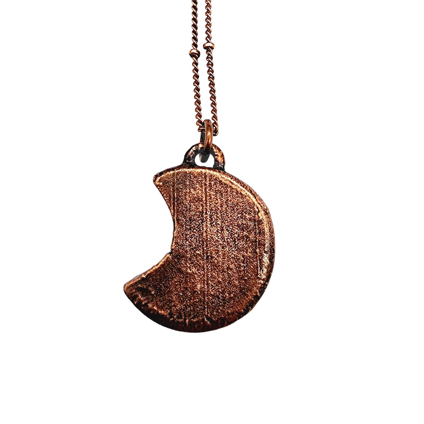 Mini Labradorite Crescent Moon Necklace