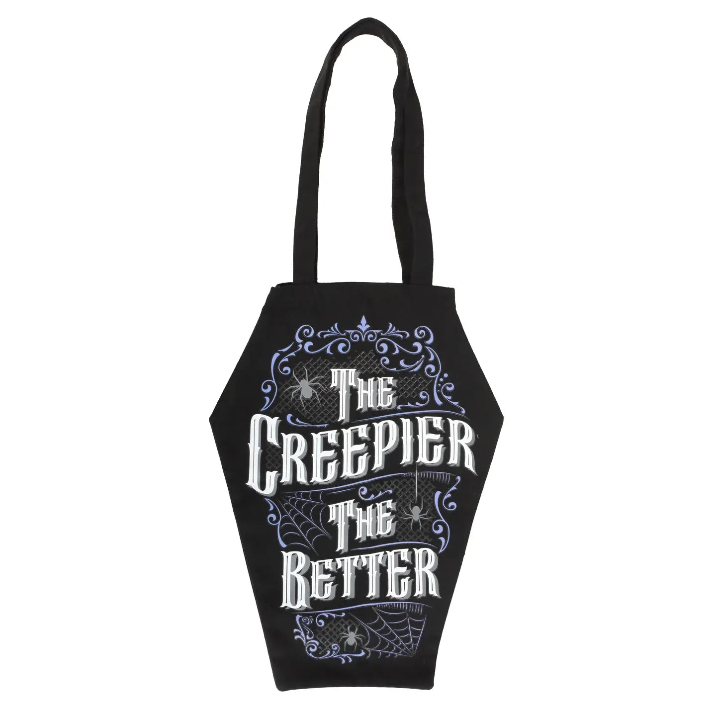 Gothic the Creepier the Better Coffin Shaped Tote Bag image 2