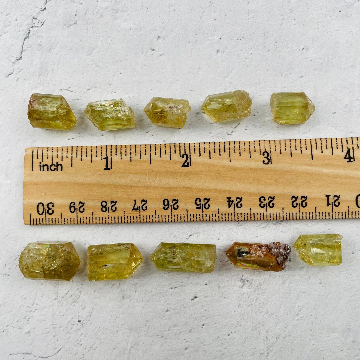 Yellow Apatite Rough Crystal Natural Mineral Points