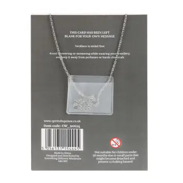 Black Obsidian Crystal Moon Necklace On Greeting Card image 4