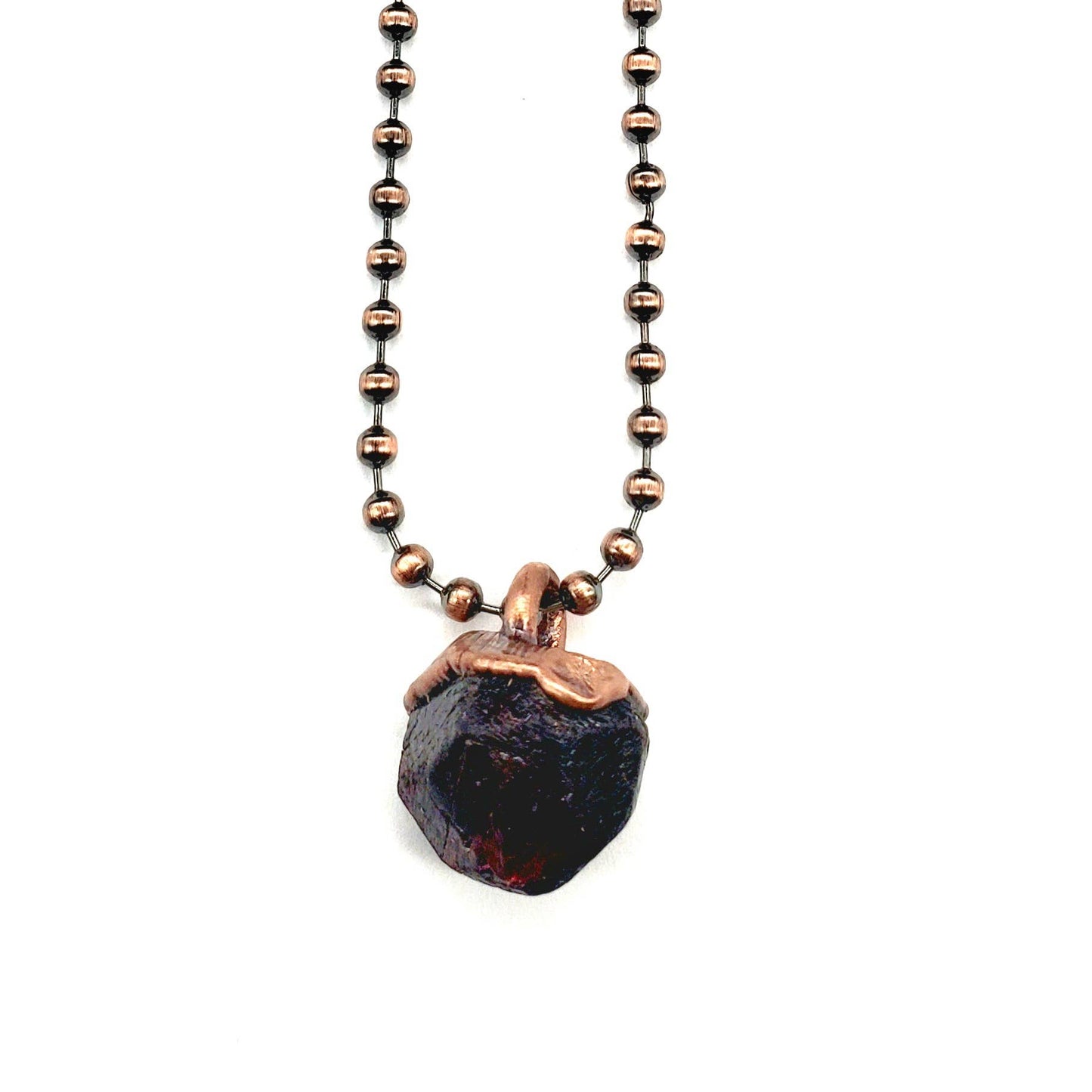 Garnet Birthstone Necklace / Ball Chain