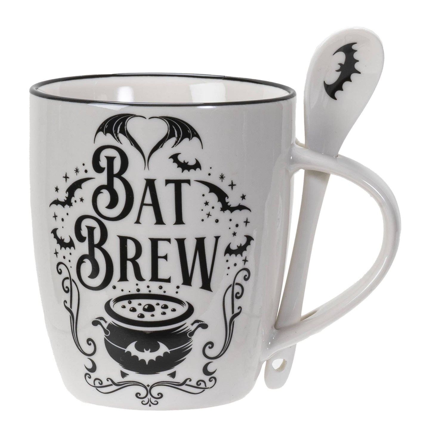 Alchemy Gothic Mug & Spoon Set Bat Brew