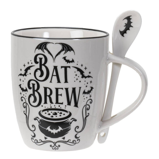 Alchemy Gothic Mug & Spoon Set Bat Brew