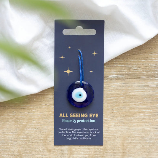 Glass All Seeing Eye Protection Charm image 0