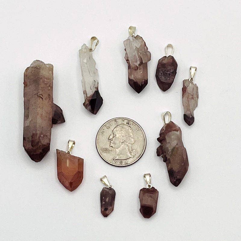 Lithium Quartz Crystal Point Pendant Jewelry