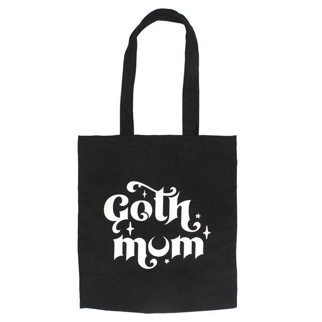 Black Goth Mum Polycotton Tote Bag image 1