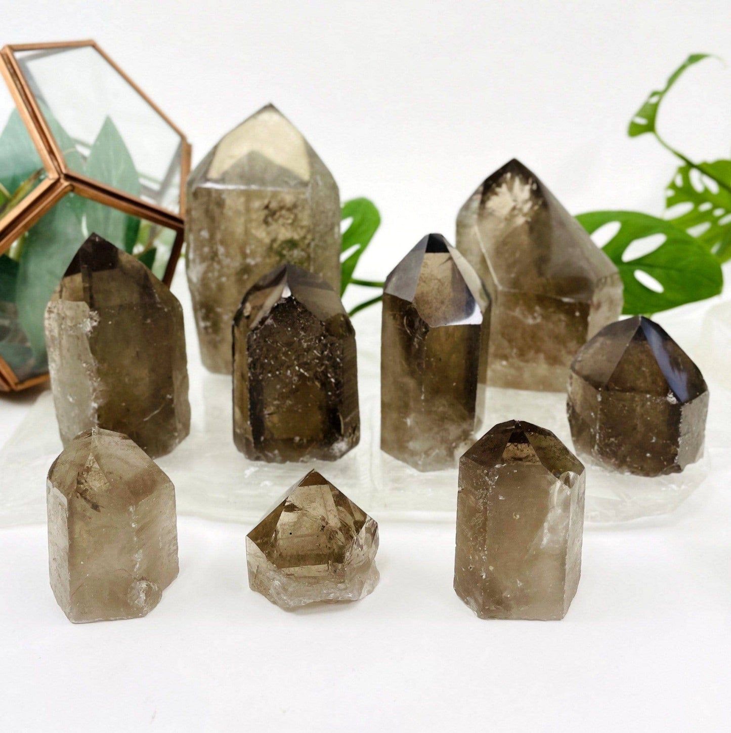 Crystal Smokey Quartz Polished Point Natural Stone Brazil