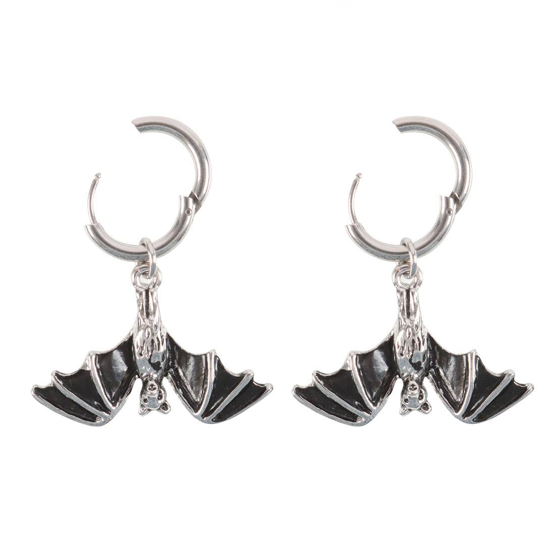 Gothic Hanging Bat Earrings
