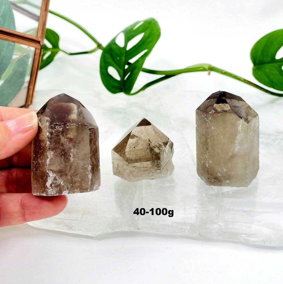 Crystal Smokey Quartz Polished Point Natural Stone Brazil
