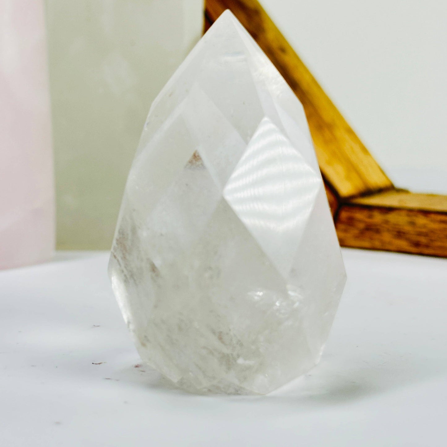 Crystal Quartz Crystal Faceted Egg High Quality #5 - Easter