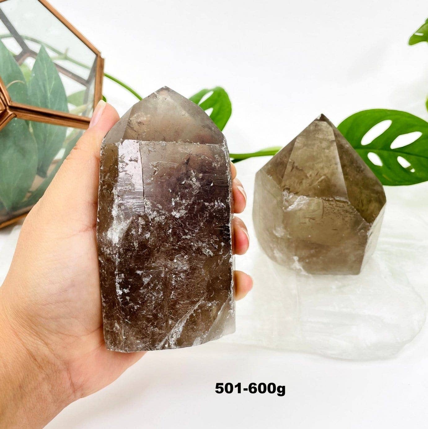 Crystal Smokey Quartz Polished Point Natural Stone Brazil