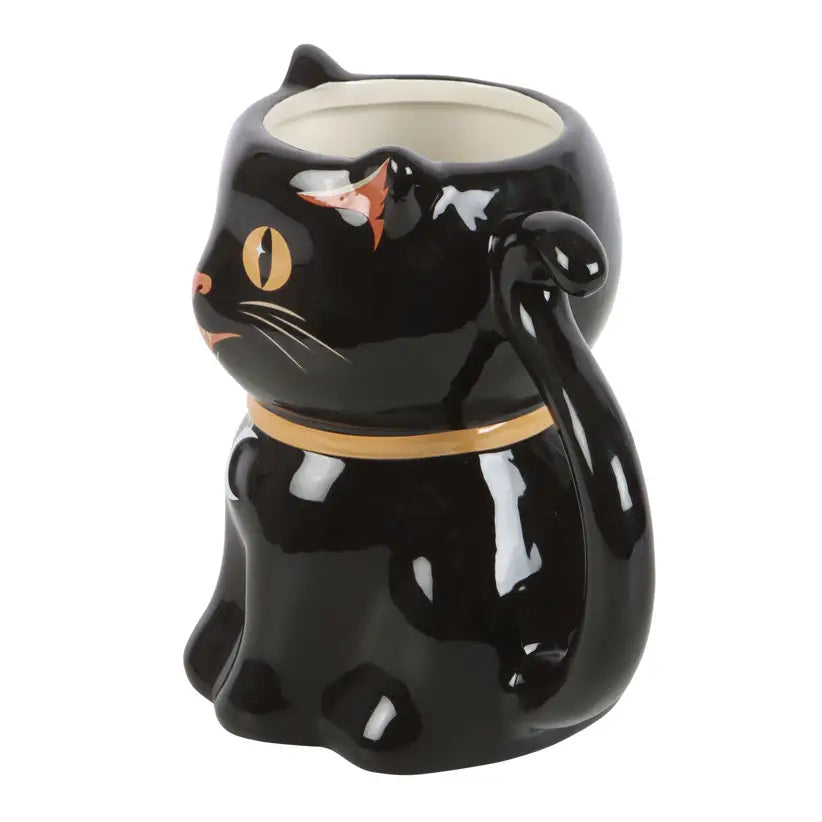 Spooky Black Cat Shaped Halloween Mug image 3