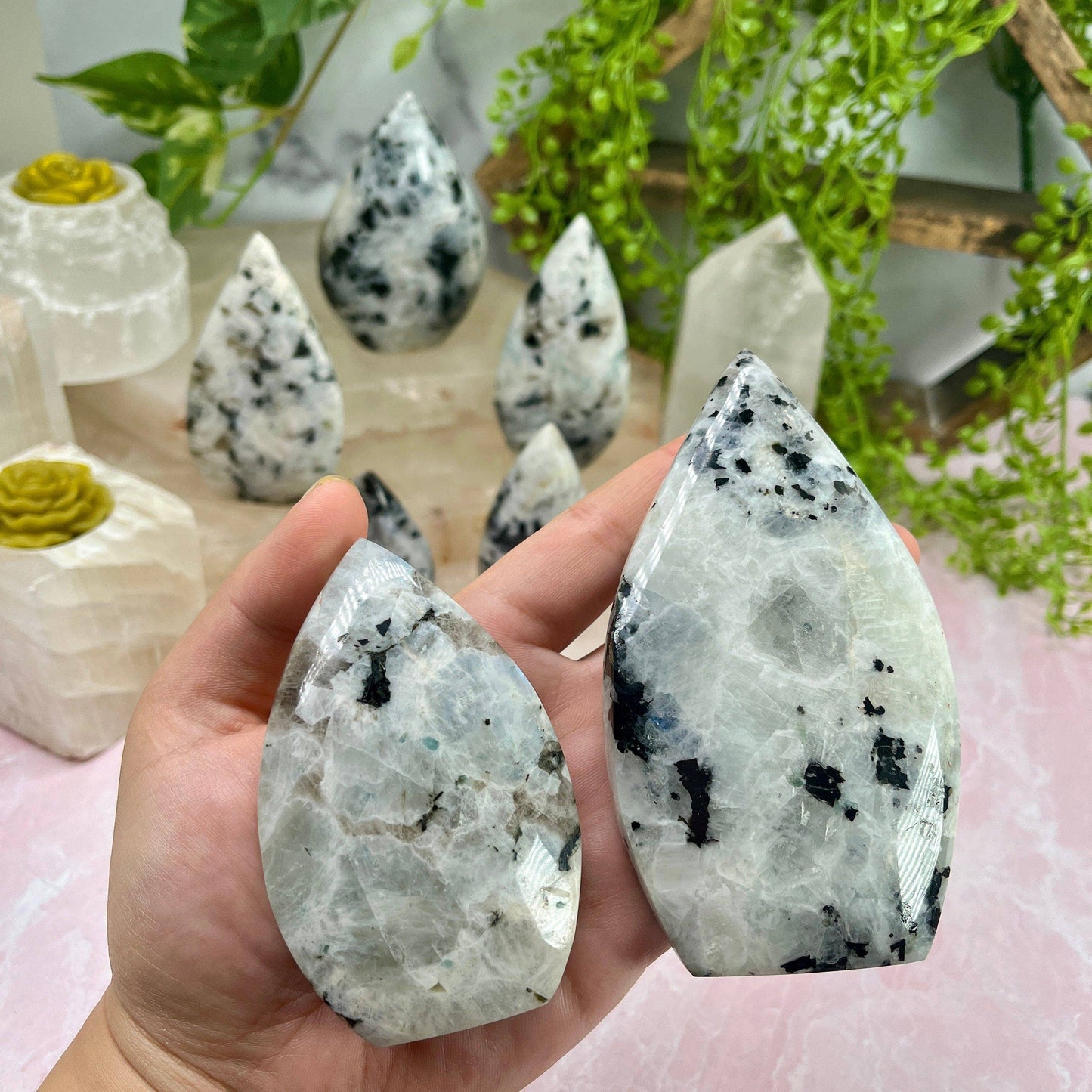Moonstone Crystal Freeform Cut Base - By Weight