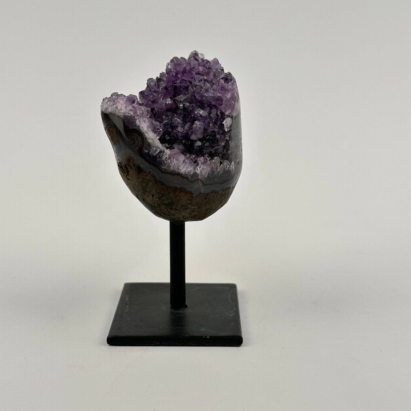 Amethyst Stalactite Crystal On A Metal Stand