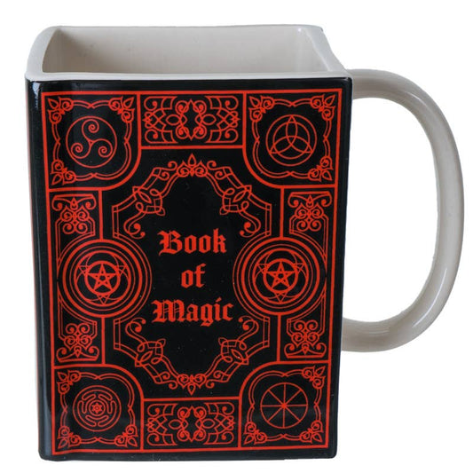 Book of Magic Red Book-Shaped Mug