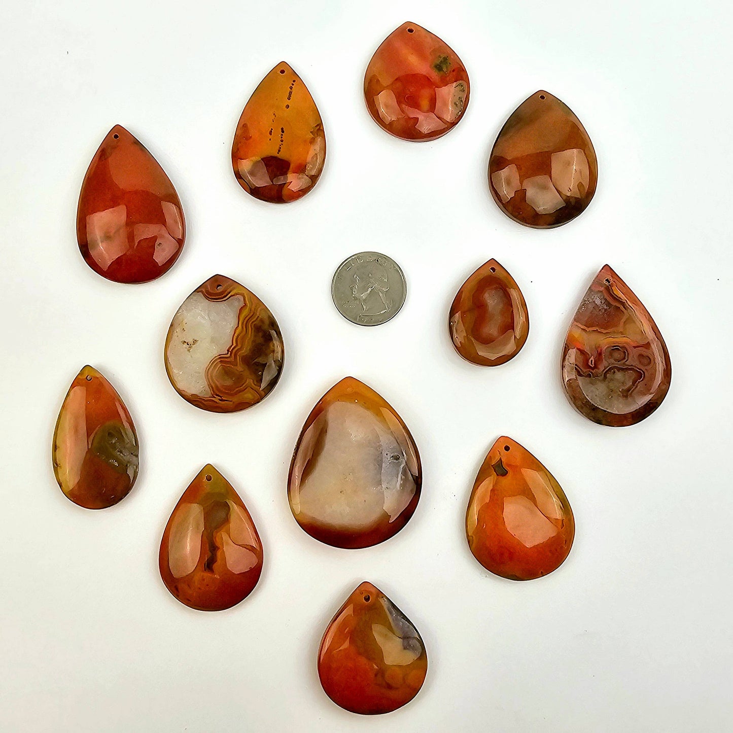Carnelian Teardrop Crystal Pendant - You Choose