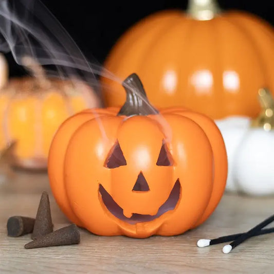 Orange Halloween Pumpkin Incense Cone Holder image 0