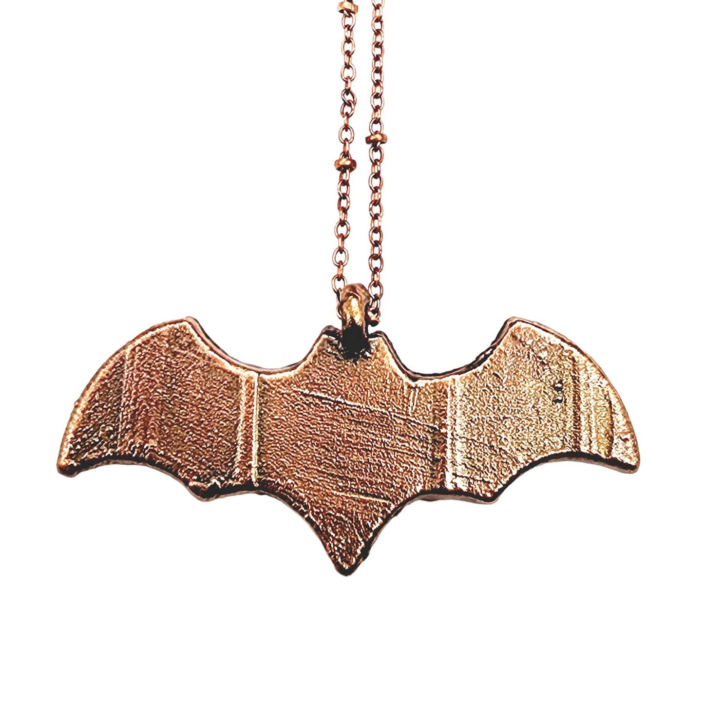 Moss Agate Bat Necklace