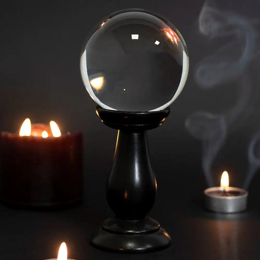 Small Clear Crystal Ball On Stand image 0