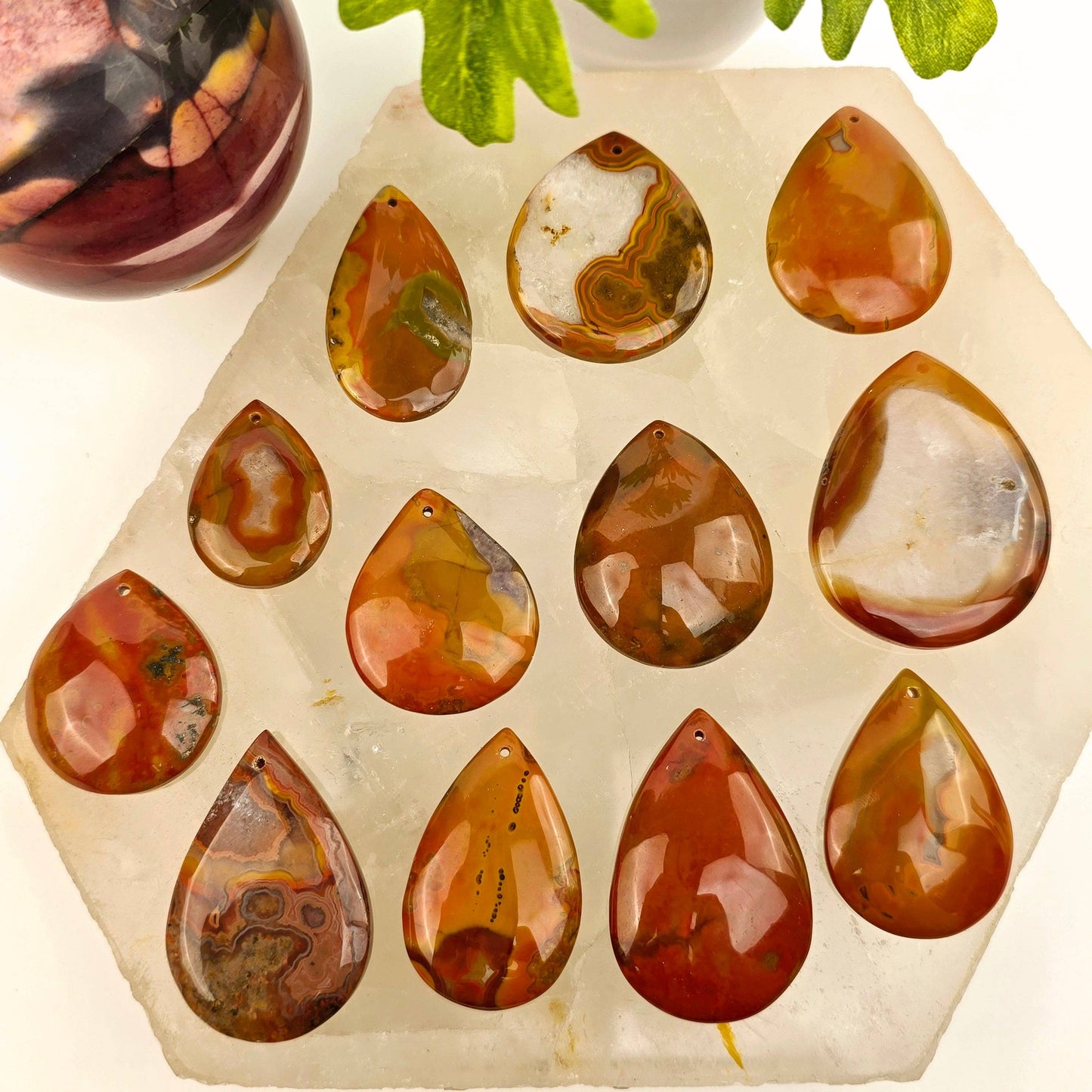 Carnelian Teardrop Crystal Pendant - You Choose