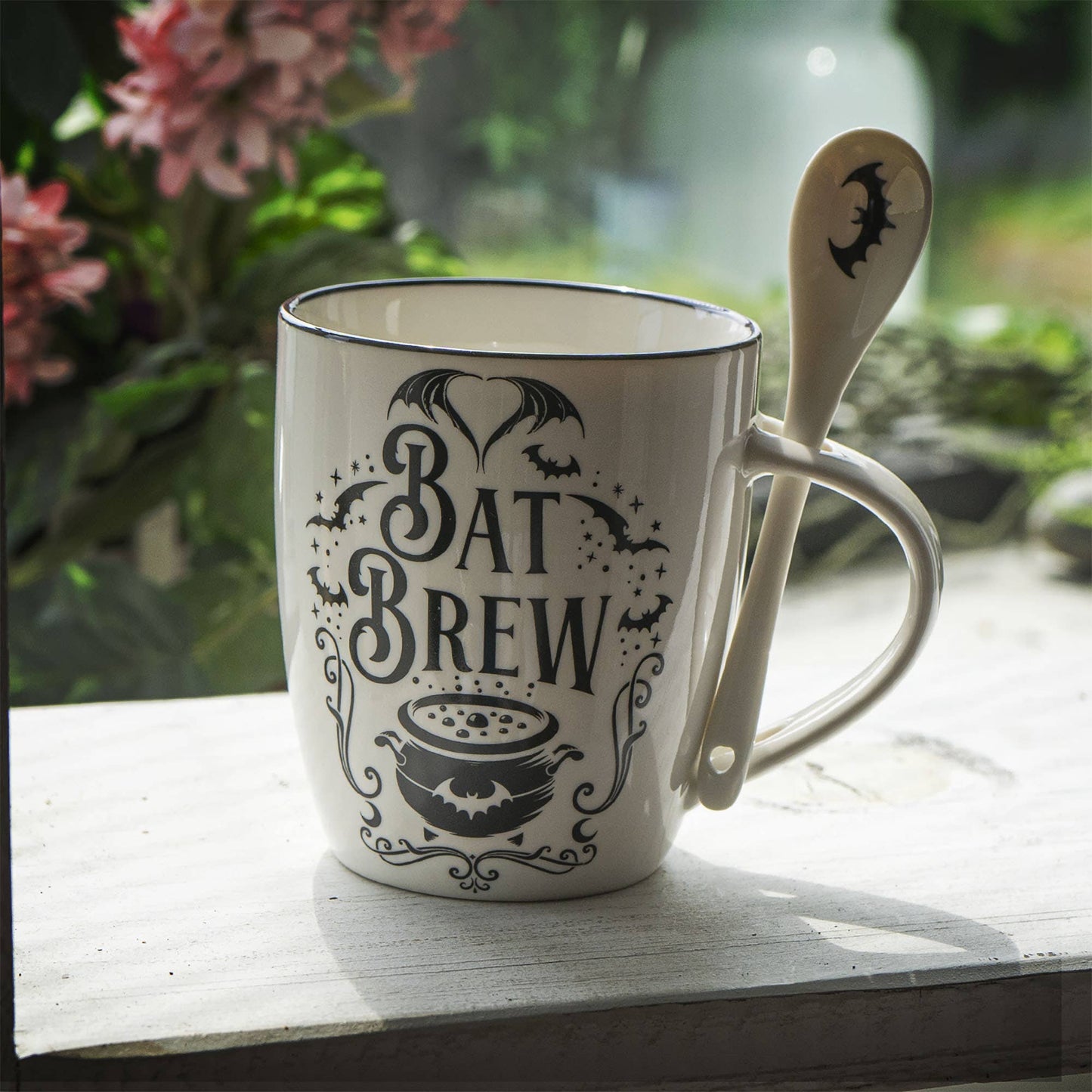 Alchemy Gothic Mug & Spoon Set Bat Brew