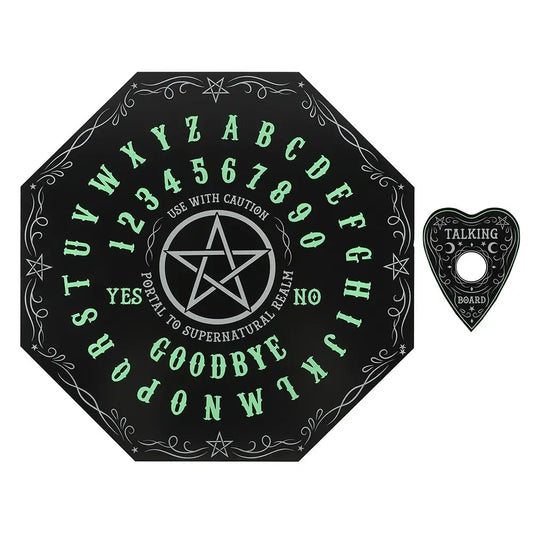 Gothic Halloween Glow in the Dark Octagon Ouija Spirit Board image 0
