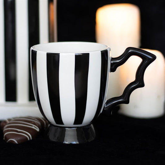 Gothic Striped Bat Wing Teacup image 0