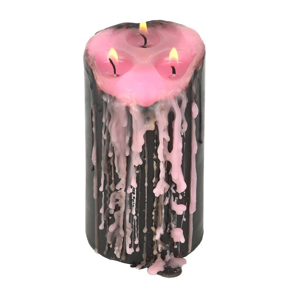 Pink Draculina Vampire Tears 6-inch Pillar Candle
