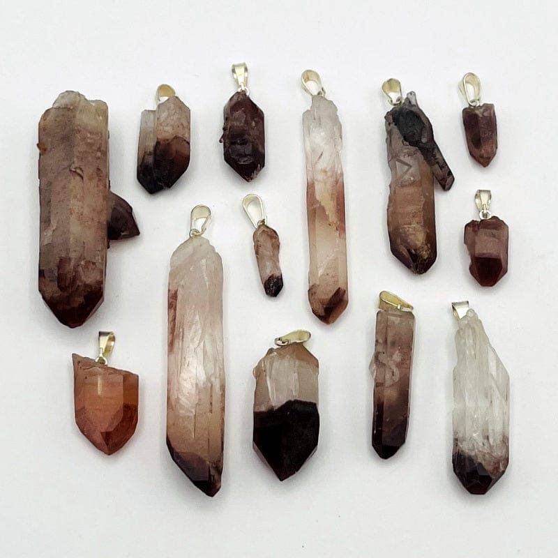 Lithium Quartz Crystal Point Pendant Jewelry