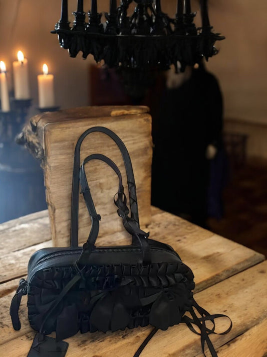 Gothic Satin Bow Handbag