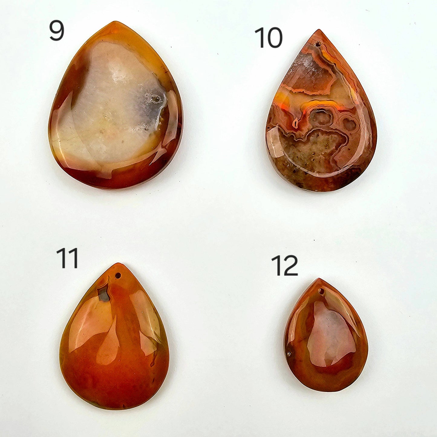 Carnelian Teardrop Crystal Pendant - You Choose