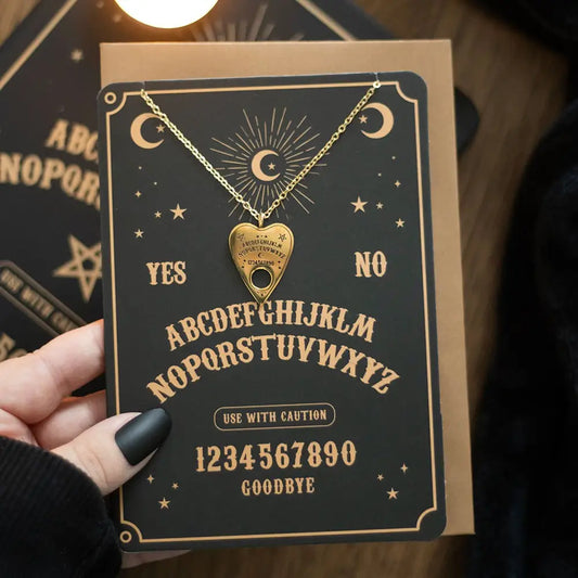 Talking Board Planchette Necklace On Greeting Card image 0