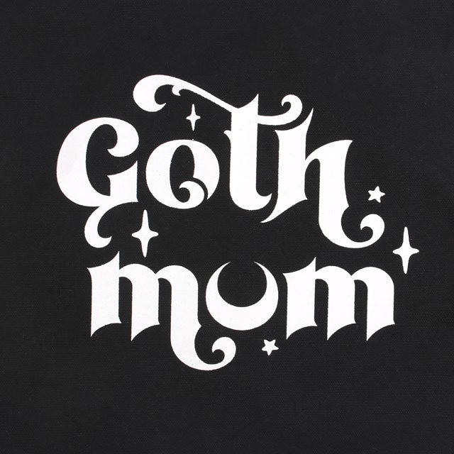 Black Goth Mum Polycotton Tote Bag image 2