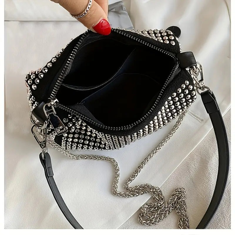 Black Studded Handbag