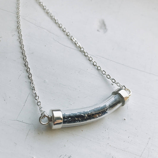 Stardust Vial Specimen Necklace with Meteorite