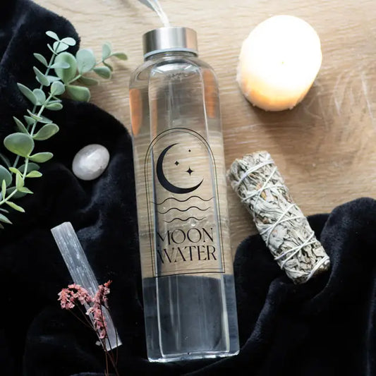 Moon Water Reusable Glass Water Bottle image 0
