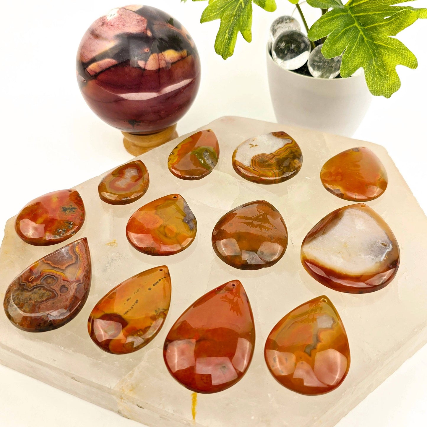 Carnelian Teardrop Crystal Pendant - You Choose