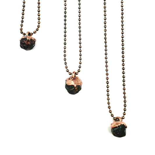 Garnet Birthstone Necklace / Ball Chain