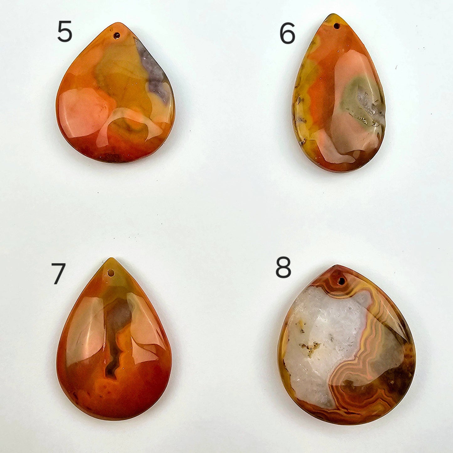 Carnelian Teardrop Crystal Pendant - You Choose