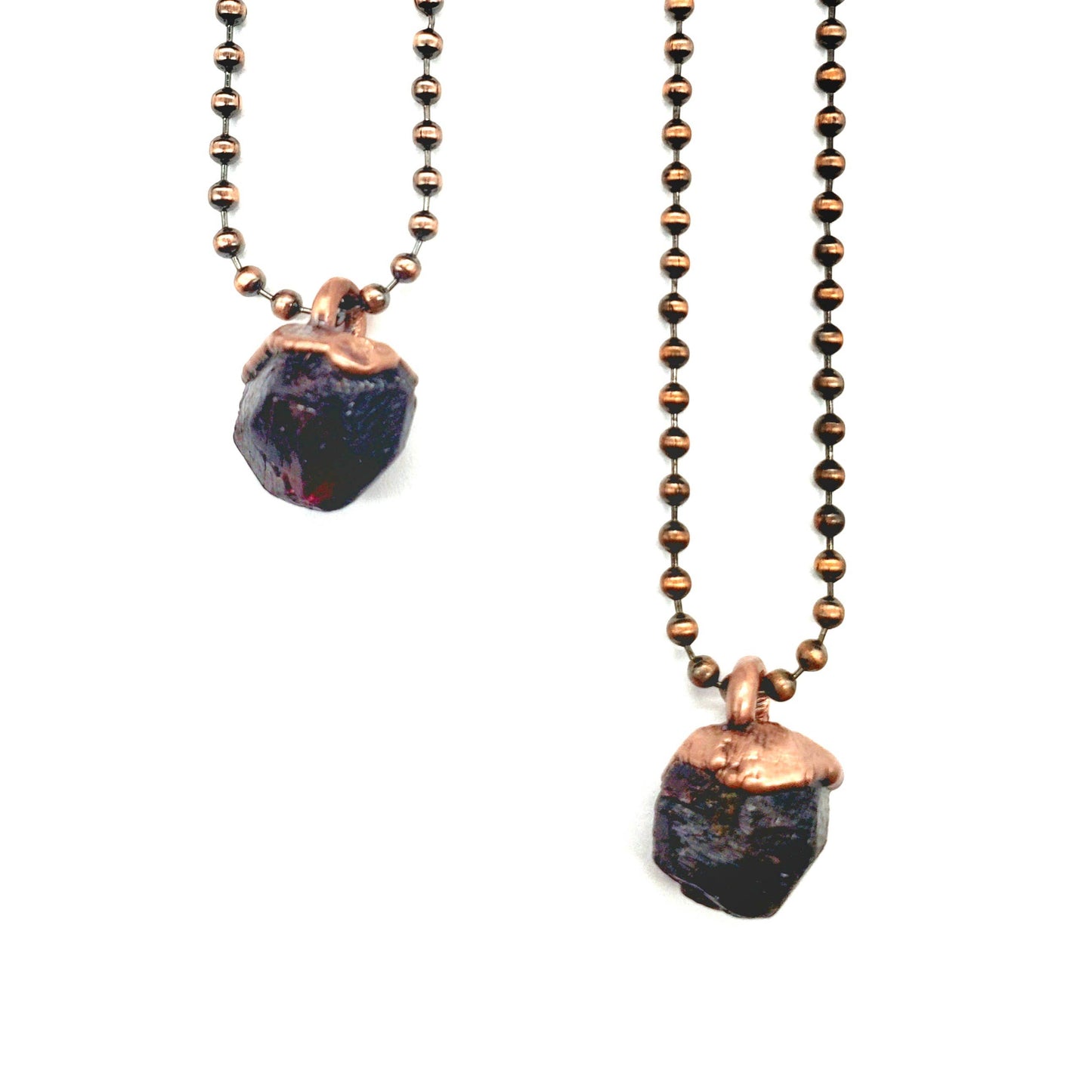 Garnet Birthstone Necklace / Ball Chain