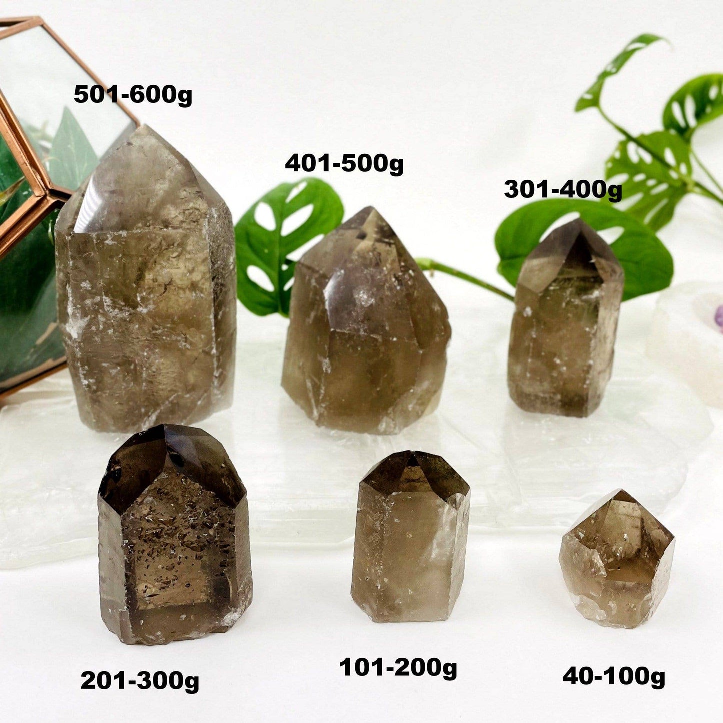 Crystal Smokey Quartz Polished Point Natural Stone Brazil