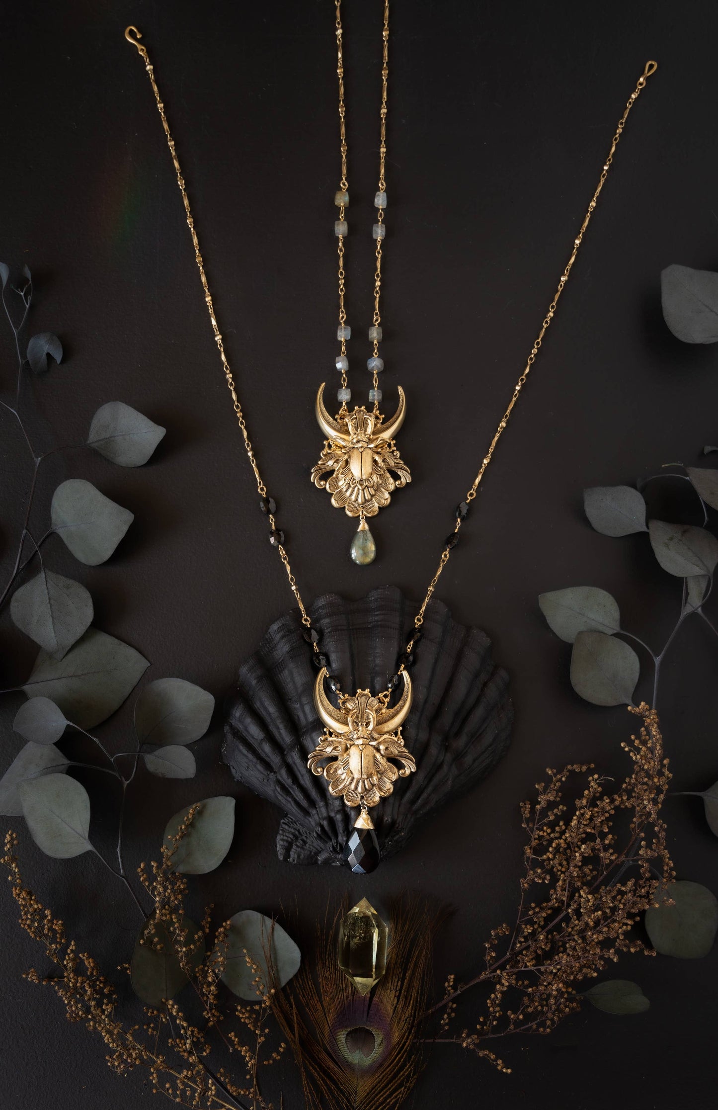 Rising Beetle Baroque Amulet