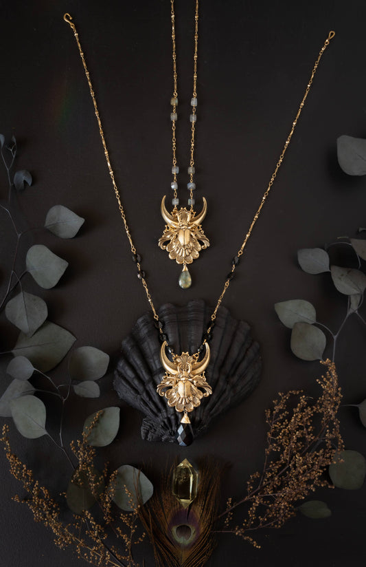 Rising Beetle Baroque Amulet