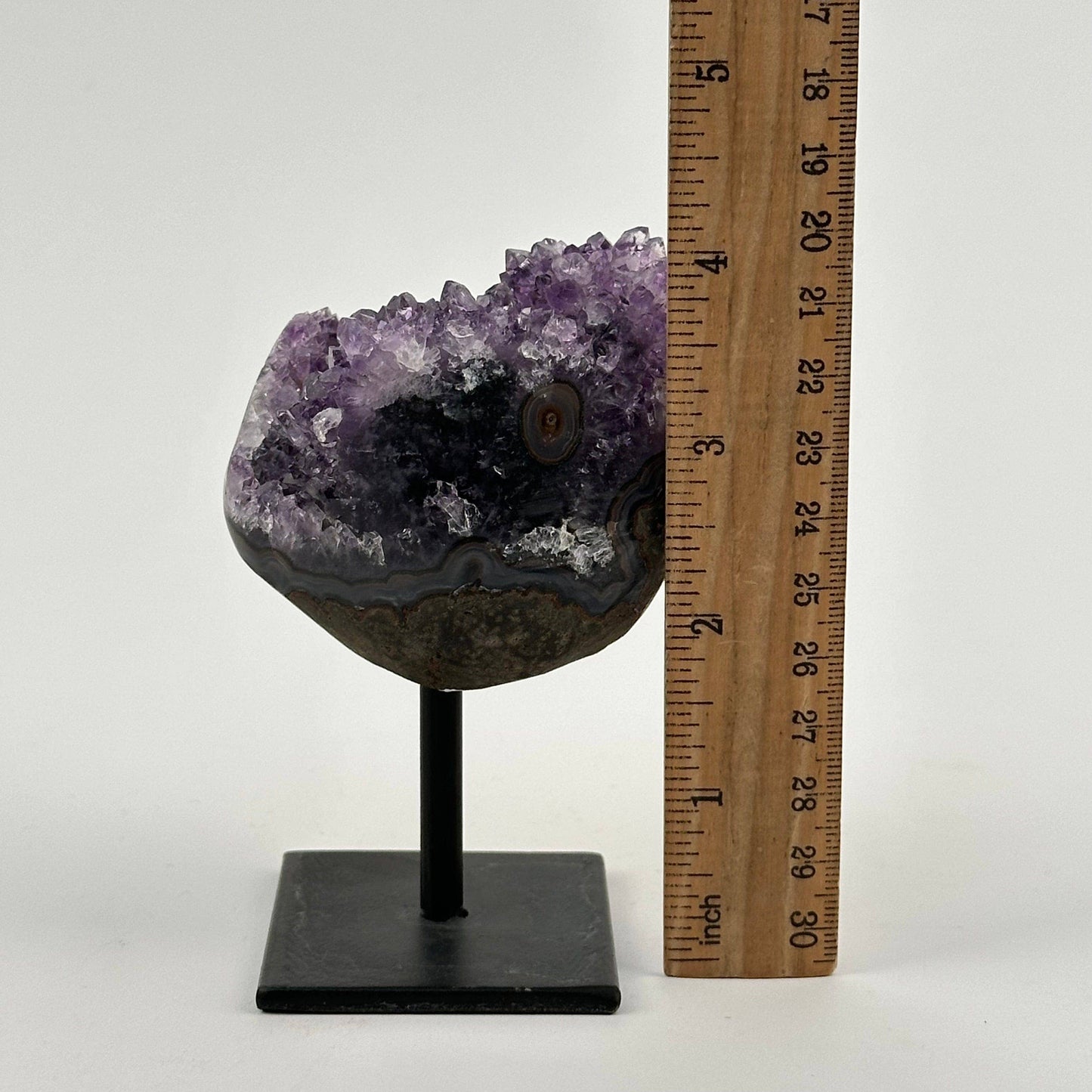Amethyst Stalactite Crystal On A Metal Stand