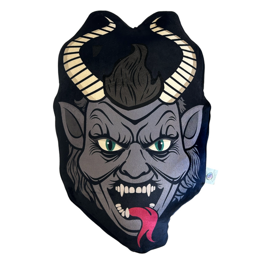 21" Creepmas Pillow, Halloween, Holiday Decor - Krampus