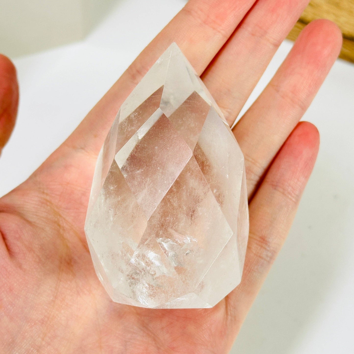 Crystal Quartz Crystal Faceted Egg High Quality #5 - Easter