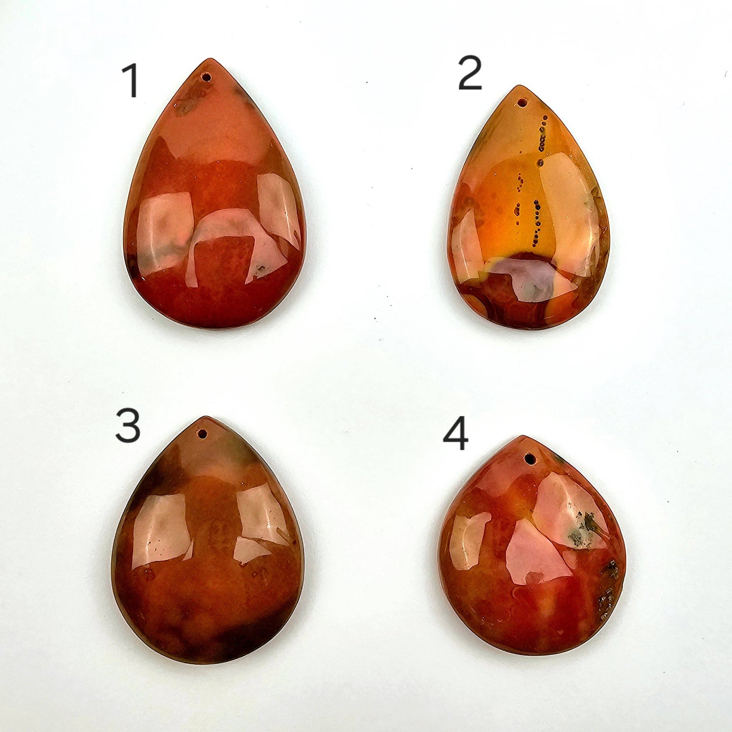 Carnelian Teardrop Crystal Pendant - You Choose