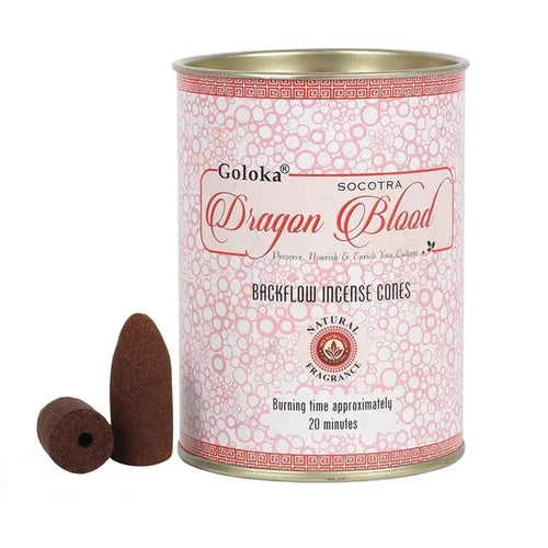 Goloka Dragon Blood Backflow Incense Cones | Scent of Death Apoth