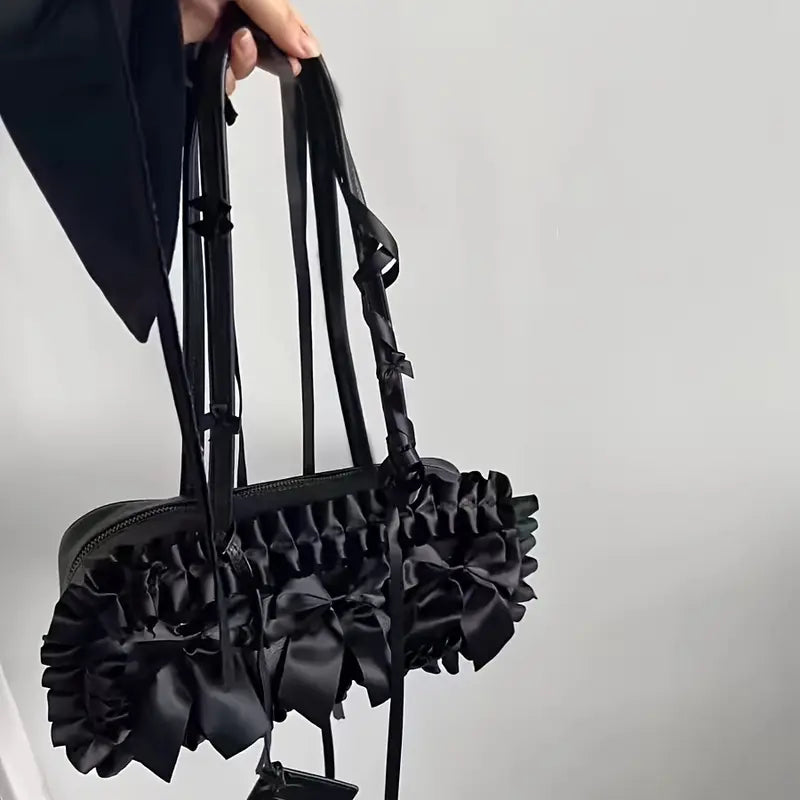 Gothic Satin Bow Handbag